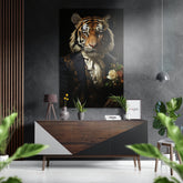 Mr. Tiger Brushed Aluminum Dibond Wall Art.